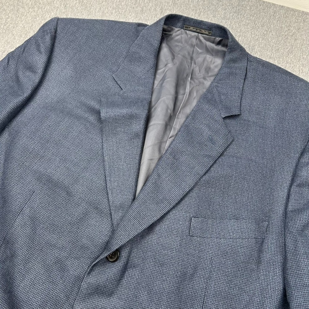 Corneliani Italy Silk Wool Blazer Mens 48L Blue Sport Coat Classic Wedding